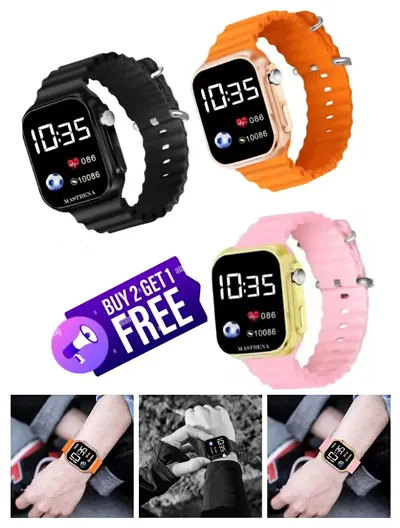 Classic Digital Combo Watch For Boys And Girls Pack Of 3