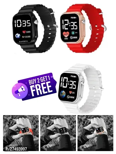 Classic Digital Combo Watch For Boys And Girls Pack Of 3