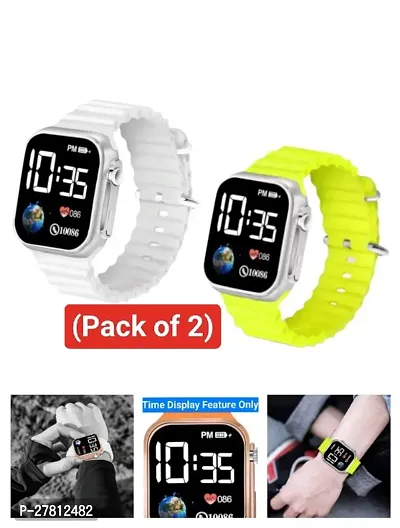 Digit-Sports Led Time Display Watch Combo Offer