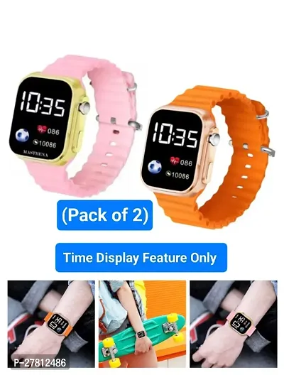 Digit-Sports Led Time Display Watch Combo Offer