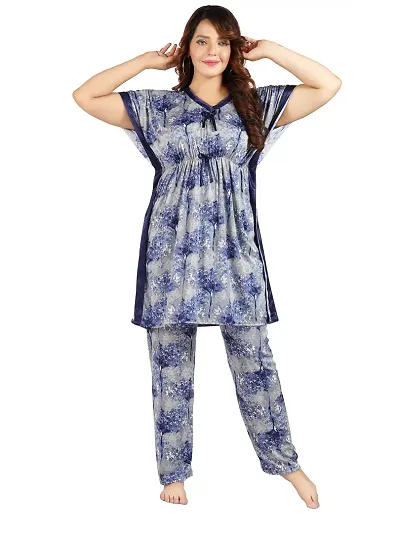 Hot Selling Cotton Blend Top & Pyjama Set Women's Nightwear 