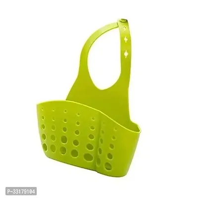 Adjustable Kitchen Bathroom Water Drainage Plastic Basket/Bag with Faucet Sink Caddy-thumb0