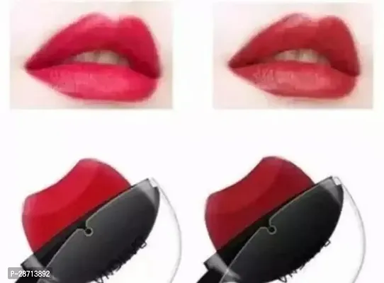 Matte Lipstick  Long Lasting Hydrating  Lightweight Apples Shape Lips Designed Lipsticks  Pack Of 2-thumb0