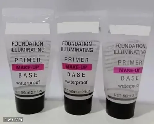 Illuminating Face Makeup Base Water Proof Primer Transparent Pack of 3