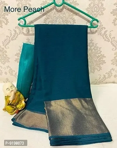 Stylish Fancy Chiffon Viscose Saree With Bangalori Silk Blouse Piece For Women