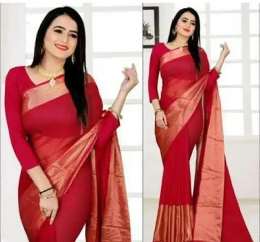 Elegant Chiffon Saree with Blouse piece 