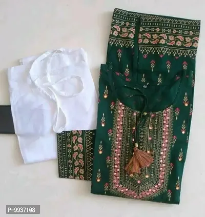 Classic Rayon Embroidered Kurta Bottom Set for Women