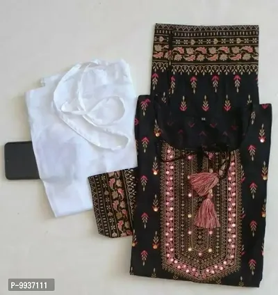 Classic Rayon Embroidered Kurta Bottom Set for Women-thumb0