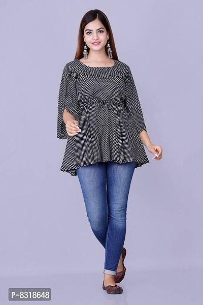 Classic Rayon Dotted Tops for Women-thumb0
