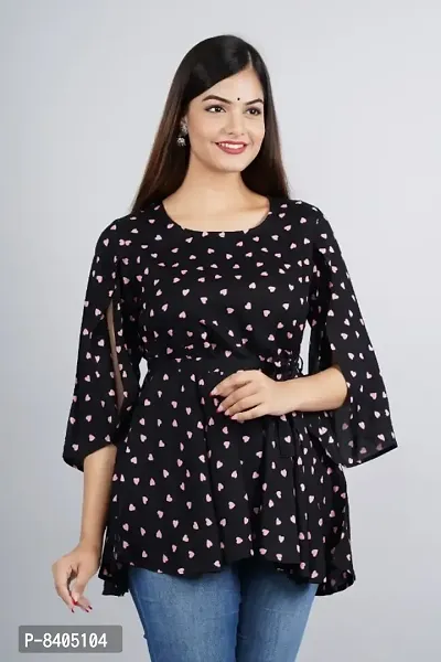 Classic Rayon Dotted Tops for Women