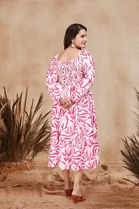 Onesree Printed polyester gown for women-thumb2