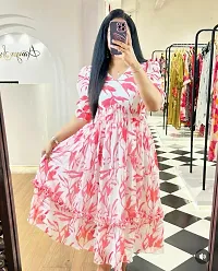 Designer Polyester Printed Dress for Women-thumb2