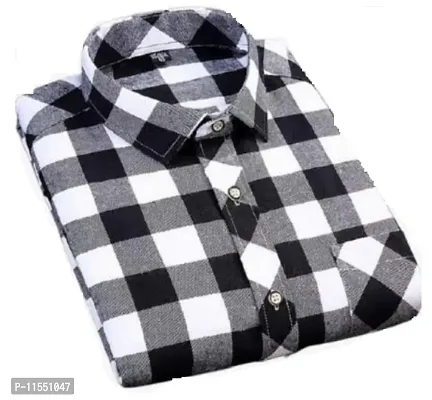 Classic Cotton Blend Checked Casual Shirts for Men-thumb0