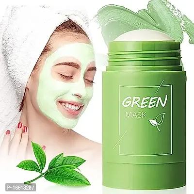 Green Tea Stick Face Mask For Blackhead Remover, Anti Acne, Oil Control,Deep Clean Pore,Purifying Solid-thumb0