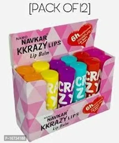 Crazy Lips trending lipstick combo set Color Lip Balm Pack of 12 (Multicolor, 6 ml)