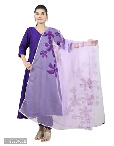 SWIBONA Women Anarkali Kurti Dupatta Set-thumb3