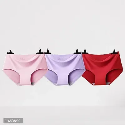 Buy Womens Seamless Ice Silk Panties Underwear pack of ( 3 ) multicolor  Online In India At Discounted Prices