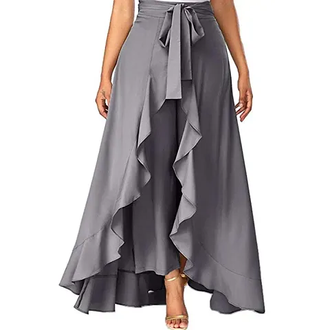 Stylish Crepe Ruffle Palazzo