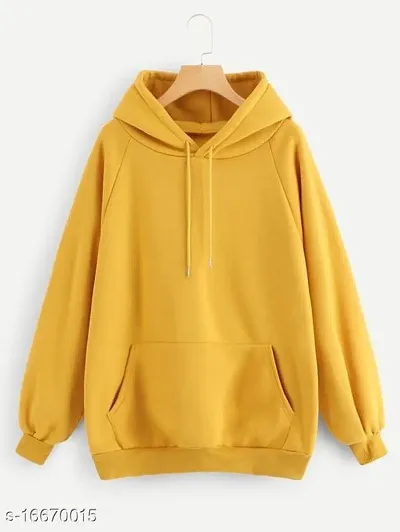 Trendy Solid Hoodie for Women