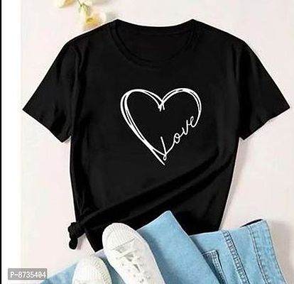 Classic Cotton Blend Printed Tshirt for Women