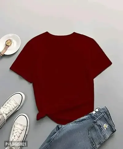 Elegant and Trendy Cotton Plain Tshirt-thumb0