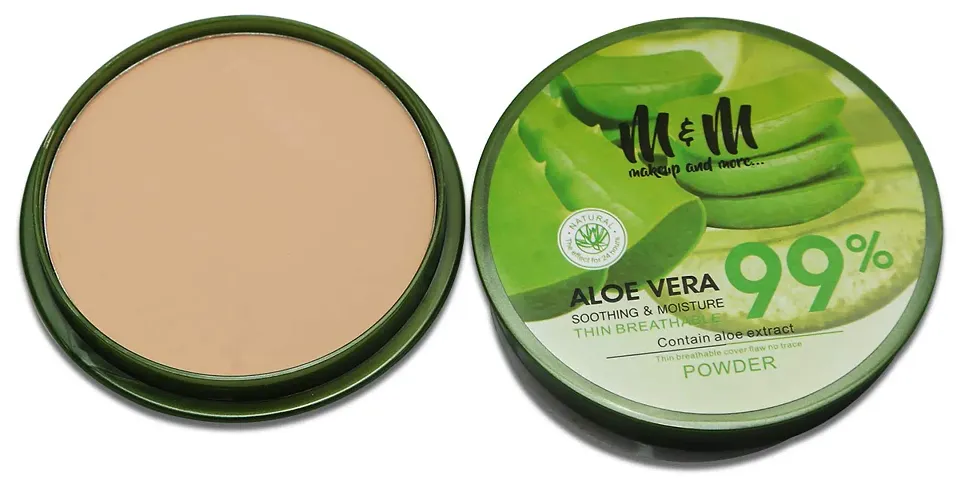 Makeup & More Compact Powder, With Aloe Vera Extract, Soothing And Moisturizing, Soft & Smooth Finish, Comes in 6 shades