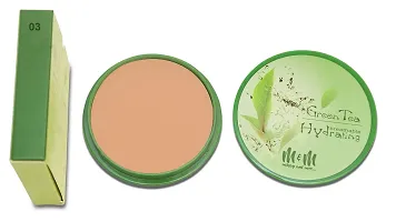 Makeup  More Compact Powder, With Green Tea Extract, Golden Beige, Soothing And Moisturizing, Soft  Smooth Finish, Comes in 6 shades, 14g-thumb2
