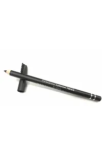 black Eyebrow Pencil with Brush | Smudge proof water proof Eyebrow Definer Pencil | Shade - Black, 6g, Pack of 2|-thumb2