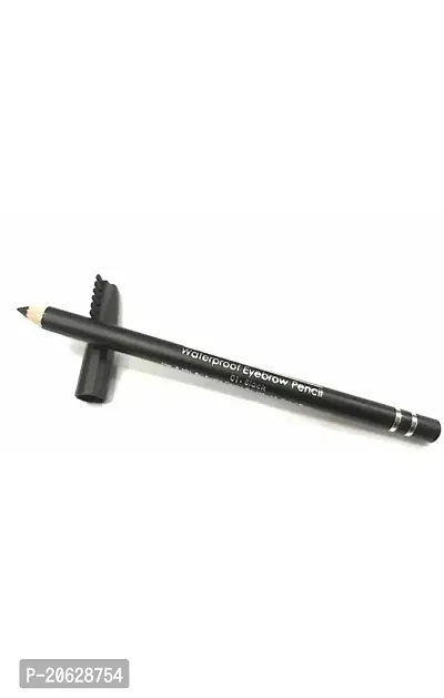 black Eyebrow Pencil with Brush | Smudge proof water proof Eyebrow Definer Pencil | Shade - Black, 6g, Pack of 2|-thumb3