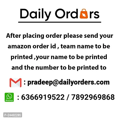 Daily Orders Cricket Sports jersey for men with team name, name and number printed | Cricket t shirts for men printed with name | Cricket jersey with my name X-Large SizeDOdr1008-C90109-C-WH-XL-thumb4