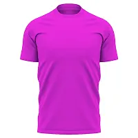 Daily Orders 100% Cotton Men t Shirt | Round Neck t Shirts for Men Stylish | Round Neck Shirts for Men White(DO-Plain-Cotton-RN-DarkPink)-thumb1