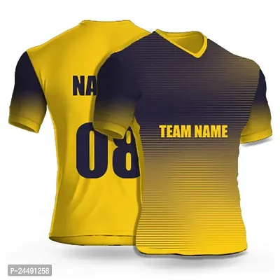 Daily Orders Cricket Sports Jersey for Men with Team Name, Name and Number Printed | Cricket t Shirts for Men Printed with Name | Cricket Jersey with My Name DOdr1009-C90135-C-WH