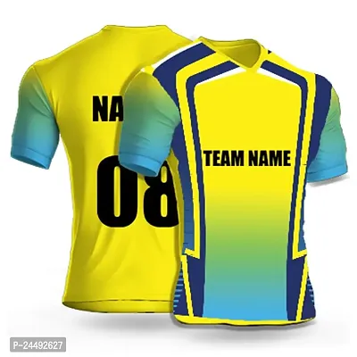 Daily Orders Cricket Sports Jersey for Men with Team Name, Name and Number Printed | Cricket t Shirts for Men Printed with Name | Cricket Jersey with My Name DOdr1009-C90106-C-WH-3XL Multicolour-thumb0