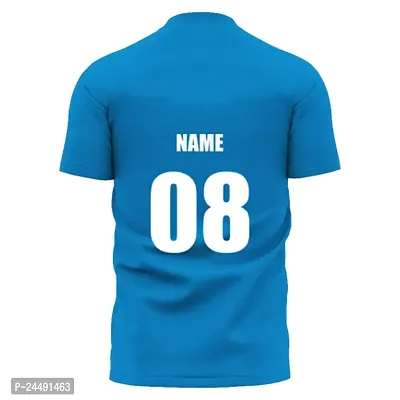 Daily Orders Cricket Sports jersey for men with team name, name and number printed | Cricket t shirts for men printed with name | Cricket jersey with my name Large SizeDOdr1008-C90136-C-WH-L-thumb3