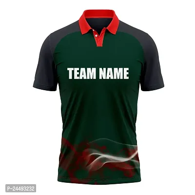 Cricket Polo Collar Sports Jersey for Men with Team Name, Name and Number Printed | Cricket t Shirts for Men Printed with Name | Cricket Jersey with My Name | DOdr1008-C01242023-C-POLO-86-3XL-thumb2