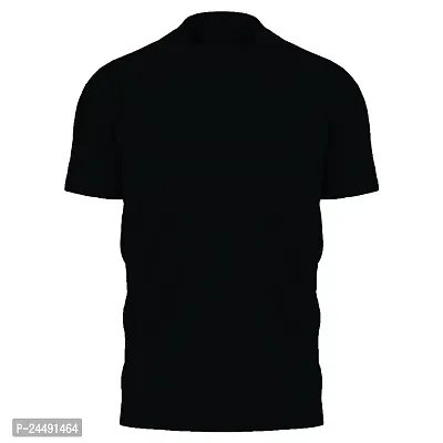 Daily Orders 100% Cotton Men t Shirt | Round Neck t Shirts for Men Stylish | Round Neck Shirts for Men Black(DO-Plain-Cotton-RN-Black)-thumb2