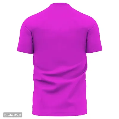 Daily Orders 100% Cotton Men t Shirt | Round Neck t Shirts for Men Stylish | Round Neck Shirts for Men White(DO-Plain-Cotton-RN-DarkPink)-thumb3