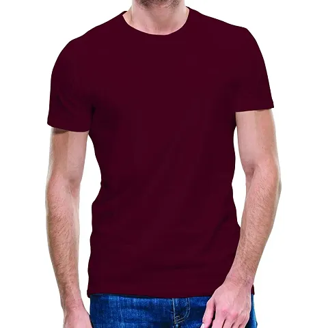 Daily Orders 100% Men t Shirt | Round Neck t Shirts for Men Stylish | Round Neck Shirts for Men Black(DO-Plain-Cotton-RN-Black)