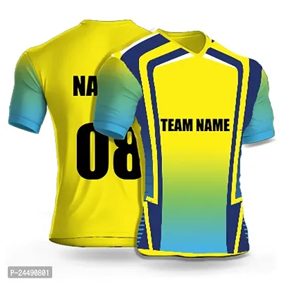 Cricket Polo Collar Sports Jersey for Men with Team Name, Name and Number  Printed, Cricket t Shirts for Men Printed with Name, Cricket Jersey with  My Name