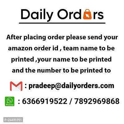 Daily Orders Cricket Sports jersey for men with team name, name and number printed | Cricket t shirts for men printed with name | Cricket jersey with my name XX-Large SizeDOdr1008-C90134-C-WH-2XL-thumb4