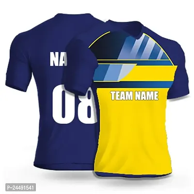 Daily Orders Cricket Sports Jersey for Men with Team Name, Name and Number Printed | Cricket t Shirts for Men Printed with Name | Cricket Jersey with My Name DOdr1009-C90142-C-WH