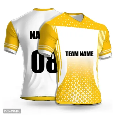 Daily Orders Cricket Sports Jersey for Men with Team Name, Name and Number Printed | Cricket t Shirts for Men Printed with Name | Cricket Jersey with My Name DOdr1009-C90149-C-WH
