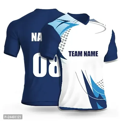 Daily Orders Cricket Sports Jersey for Men with Team Name, Name and Number Printed | Cricket t Shirts for Men Printed with Name | Cricket Jersey with My Name DOdr1008-C90125-C-WH