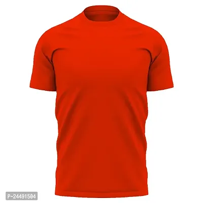 Daily Orders 100% Cotton Men t Shirt | Round Neck t Shirts for Men Stylish | Round Neck Shirts for Men White(DO-Plain-Cotton-RN-DarkPink)-thumb2