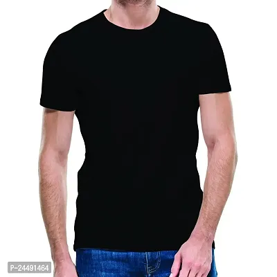 Daily Orders 100% Cotton Men t Shirt | Round Neck t Shirts for Men Stylish | Round Neck Shirts for Men Black(DO-Plain-Cotton-RN-Black)