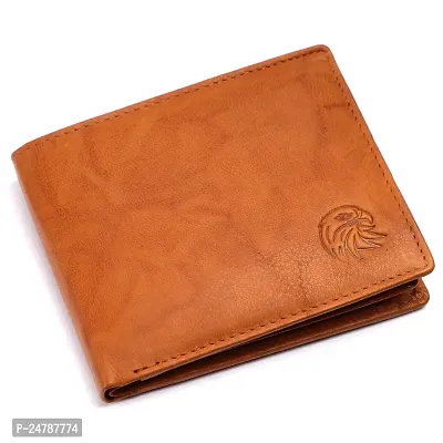 MEHZIN Men Formal Tan Genuine Leather Wallet (6 Card Slots, Solid)