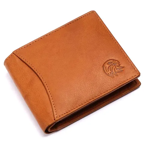 MEHZIN RFID Protected Genuine Leather Wallet Mens,Hunter Leather Brown,Black,Brown,Tan,9 Card Slots
