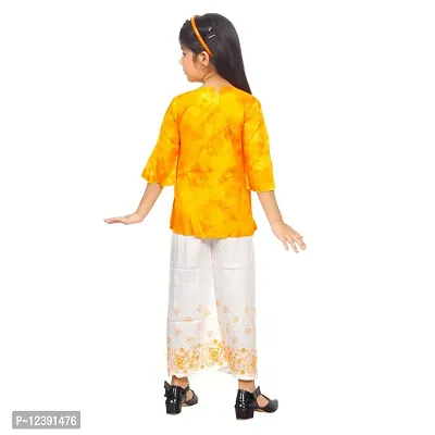 Girls Festive  Party Kurta and Palazzo Set  (Yellow Pack of 1)-thumb3