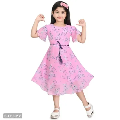 SIDRA Girls Festive/Wedding Dress / Frock Pink-thumb0