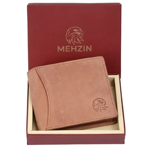 MEHZIN Men Formal Genuine Leather RFID Wallet (9 Card Slots)